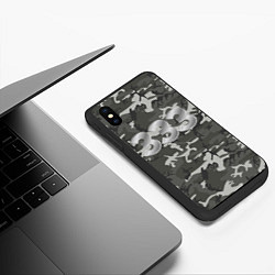 Чехол iPhone XS Max матовый Камуфляж 333, цвет: 3D-черный — фото 2