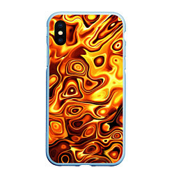 Чехол iPhone XS Max матовый Авангардный красочный паттерн, цвет: 3D-голубой