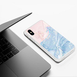 Чехол iPhone XS Max матовый Нежность рассвета, цвет: 3D-белый — фото 2