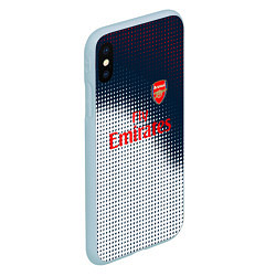 Чехол iPhone XS Max матовый Arsenal logo абстракция, цвет: 3D-голубой — фото 2