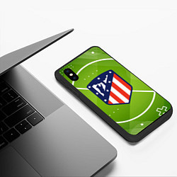 Чехол iPhone XS Max матовый Atletico madrid Поле, цвет: 3D-черный — фото 2