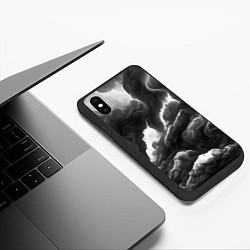 Чехол iPhone XS Max матовый Очень темные тучи, цвет: 3D-черный — фото 2