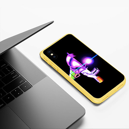 Чехол iPhone XS Max матовый Evangelion neon / 3D-Желтый – фото 3