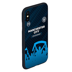 Чехол iPhone XS Max матовый Manchester City legendary форма фанатов, цвет: 3D-черный — фото 2