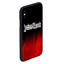 Чехол iPhone XS Max матовый Judas Priest red plasma, цвет: 3D-черный — фото 2