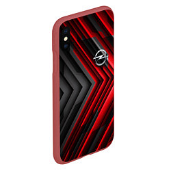 Чехол iPhone XS Max матовый Опель строгий стиль, цвет: 3D-красный — фото 2
