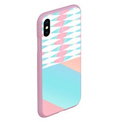 Чехол iPhone XS Max матовый Узор, цвет: 3D-розовый — фото 2