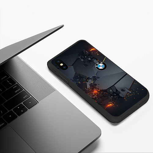 Чехол iPhone XS Max матовый BMW explosion / 3D-Черный – фото 3