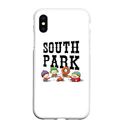 Чехол iPhone XS Max матовый South park кострёр, цвет: 3D-белый