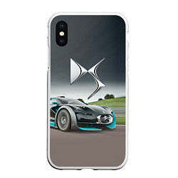 Чехол iPhone XS Max матовый Citroen DS Spirit - скоростной режим, цвет: 3D-белый