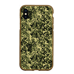 Чехол iPhone XS Max матовый Камуфляж Flecktarn Jeitai, цвет: 3D-коричневый