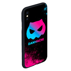 Чехол iPhone XS Max матовый DanMachi - neon gradient, цвет: 3D-черный — фото 2