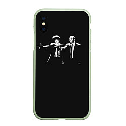 Чехол iPhone XS Max матовый Cowboy bebop, цвет: 3D-салатовый