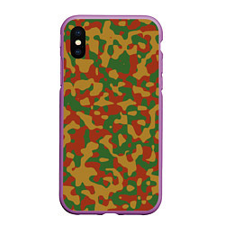 Чехол iPhone XS Max матовый Камуфляж WW2 German, цвет: 3D-фиолетовый