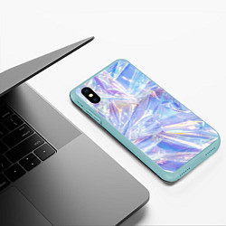 Чехол iPhone XS Max матовый Текстура из 90-х, цвет: 3D-мятный — фото 2