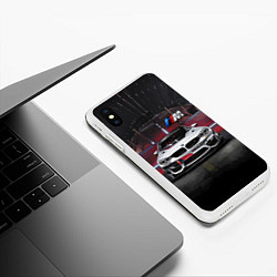 Чехол iPhone XS Max матовый BMW M4 GT4 - Motorsport, цвет: 3D-белый — фото 2