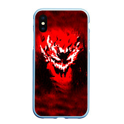 Чехол iPhone XS Max матовый SHADOW FIEND PHONK ZXC, цвет: 3D-голубой