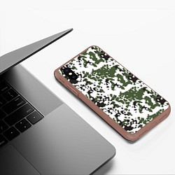 Чехол iPhone XS Max матовый Камуфляж M-84 Snow, цвет: 3D-коричневый — фото 2