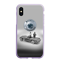 Чехол iPhone XS Max матовый Buick Wildcat - cabriolet - Retro, цвет: 3D-светло-сиреневый