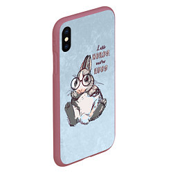 Чехол iPhone XS Max матовый More hugs, цвет: 3D-малиновый — фото 2