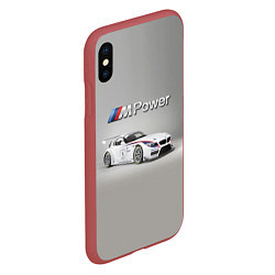 Чехол iPhone XS Max матовый BMW Z4 GT3 - Motorsport - racing team, цвет: 3D-красный — фото 2