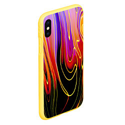 Чехол iPhone XS Max матовый Абстракция сияние, цвет: 3D-желтый — фото 2