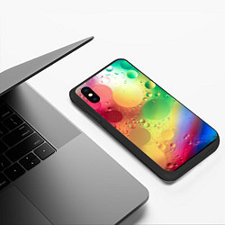 Чехол iPhone XS Max матовый Свет и пузыри, цвет: 3D-черный — фото 2