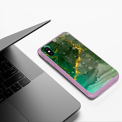 Чехол iPhone XS Max матовый Изумрудная фантазия, цвет: 3D-сиреневый — фото 2