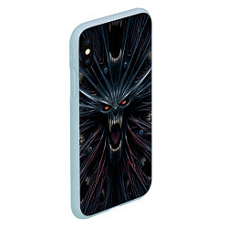 Чехол iPhone XS Max матовый Scream alien monster, цвет: 3D-голубой — фото 2