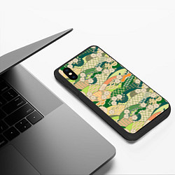 Чехол iPhone XS Max матовый Green fields, цвет: 3D-черный — фото 2