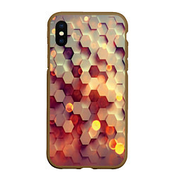 Чехол iPhone XS Max матовый Ультра блики, цвет: 3D-коричневый