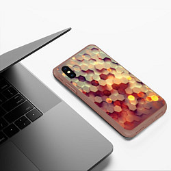 Чехол iPhone XS Max матовый Ультра блики, цвет: 3D-коричневый — фото 2