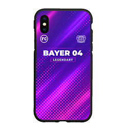 Чехол iPhone XS Max матовый Bayer 04 legendary sport grunge, цвет: 3D-черный