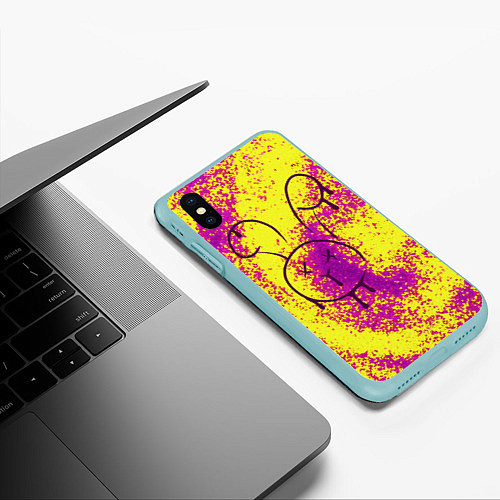 Чехол iPhone XS Max матовый RIP Bunny / 3D-Мятный – фото 3