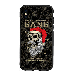 Чехол iPhone XS Max матовый We are bearded gang Merry Christmas!, цвет: 3D-черный