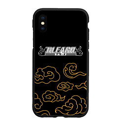 Чехол iPhone XS Max матовый Bleach anime clouds, цвет: 3D-черный