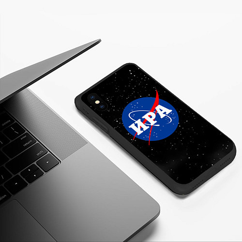 Чехол iPhone XS Max матовый Ира Наса космос / 3D-Черный – фото 3