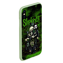 Чехол iPhone XS Max матовый Slipknot green art, цвет: 3D-салатовый — фото 2