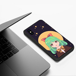 Чехол iPhone XS Max матовый Девочка аниме - Anime girl, цвет: 3D-черный — фото 2