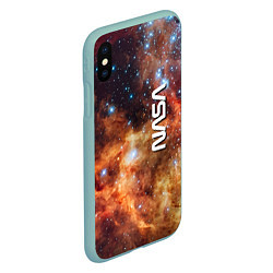 Чехол iPhone XS Max матовый Рождение новой звезды - NASA, цвет: 3D-мятный — фото 2