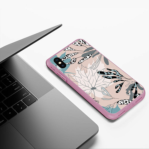 Чехол iPhone XS Max матовый Конец осени - начало зимы / 3D-Розовый – фото 3