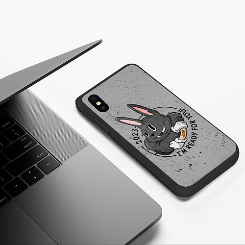 Чехол iPhone XS Max матовый 2023 im ready for you / 3D-Черный – фото 3