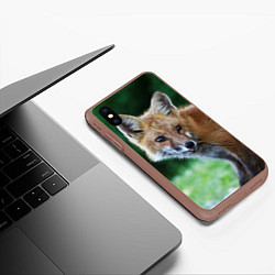 Чехол iPhone XS Max матовый Лисёнoк, цвет: 3D-коричневый — фото 2