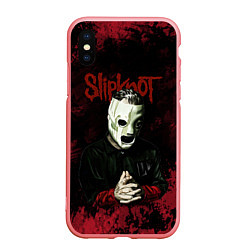 Чехол iPhone XS Max матовый Slipknot dark art, цвет: 3D-баблгам