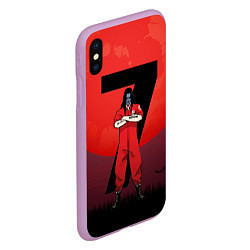 Чехол iPhone XS Max матовый Седьмой - Slipknot, цвет: 3D-сиреневый — фото 2