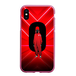 Чехол iPhone XS Max матовый Slipknot - 0, цвет: 3D-малиновый