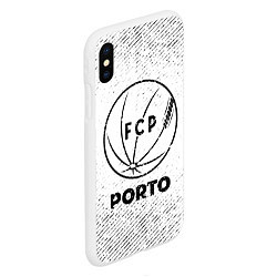 Чехол iPhone XS Max матовый Porto с потертостями на светлом фоне, цвет: 3D-белый — фото 2