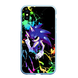 Чехол iPhone XS Max матовый Sonic Exe - Hedgehog - video game, цвет: 3D-голубой