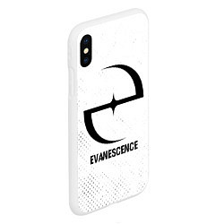 Чехол iPhone XS Max матовый Evanescence glitch на светлом фоне, цвет: 3D-белый — фото 2