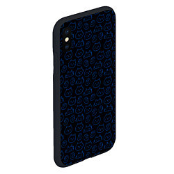 Чехол iPhone XS Max матовый Мультяшные мордочки, цвет: 3D-черный — фото 2